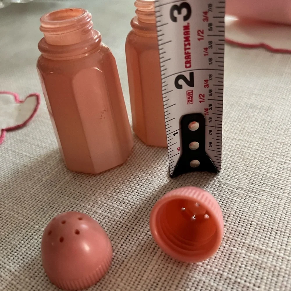 VTG Hazel Atlas Pink Salt and Pepper Shakers
